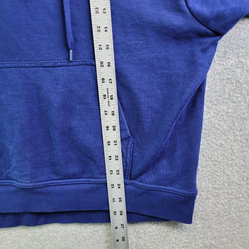 Nike Hoodie Womens Small Blue Lace Up V Neck Void Terry Pocket Pullover - Picture 11 of 14